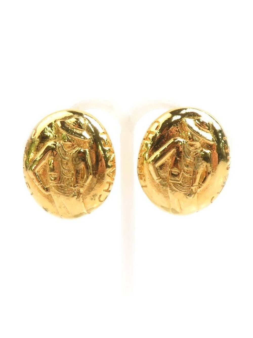 Chanel Earrings Mademoiselle Gold